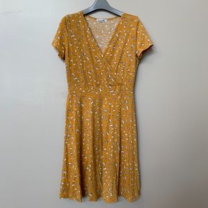 EUC Mustard Floral Print Dress
